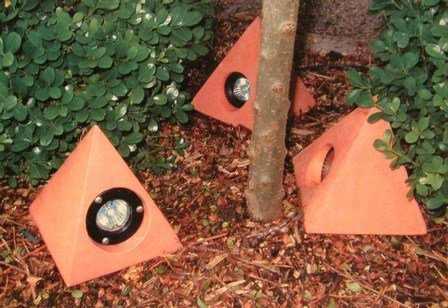 Pyramiden Garten Leuchten (3teilig) 12,5 x 12,5 x 14 cm, 230 Volt