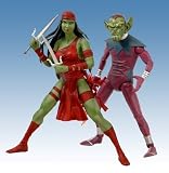 SDCC 2008 MARVEL SELECT SKRULL ELEKTRA ACTION FIGURE 2 PACK