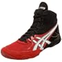 ASICS Men's Cael Wrestling Shoe,Black/White/Red,12.5 D US