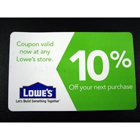 Lowe's 10% Off Coupon Home Depot