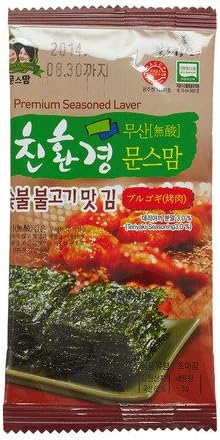 Premium Seasoned Laver Seaweed Snack Roasted & Sea Salted (Barbecue teriyaki taste(10/packs))