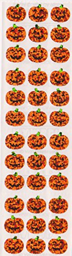 Glitter Mini Pumpkin Stickers - 2 Sheets