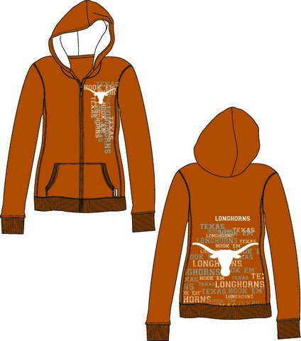 University of Texas Longhorns Women's Hooded Sweatshirt Jacket
