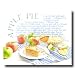 Kitchen Recipe Apple Pie Cafe Diner Picture Art Print