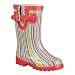 Kids' Sassy Stripe Rain Boots - Red Image