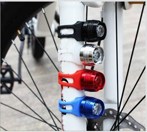 ChicSport 1pcs Aluminum alloy light silicone bicycle lights Ruby taillight Generation of warning taillight Mixed color