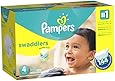 Pampers Swaddlers Diapers  Economy Pack Plus, Size 4 (144 Count)