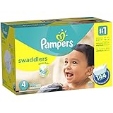 Pampers Swaddlers Diapers  Economy Pack Plus, Size 4 (144 Count)
