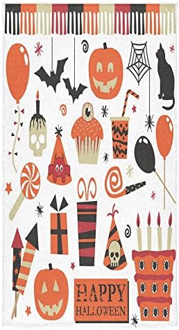 Happy Halloween Pumpkins Sale Custom Bath Towels Large Soft and Comfortable Travel Beach Bathroom Shower Washcloth Wrap for Men/Women 80% Polyester 20% Cotton, (30" x 56")