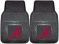 FANMATS NCAA University of Alabama Crimson Tide Vinyl Heavy Duty Car Mat ( set of two )