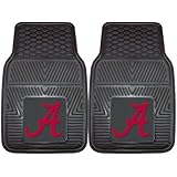 FANMATS NCAA University of Alabama Crimson Tide Vinyl Heavy Duty Car Mat ( set of two )