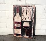 Metal Wine Clock - Cabernet Sauvignon Red