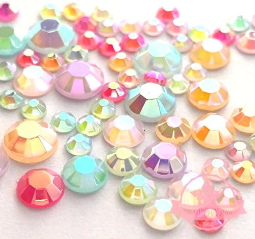 800 Mixed Color &amp; Size AB Jelly Rhinestone 3,4,5,6mm Flatback Decor Nail Art *ship with FREE GIFT from GreatDeal68*