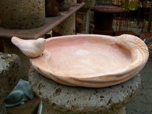 Vogeltränke aus Terracotta,sehr hübsches handgefertigtes Stück,37cm