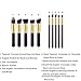 HOSL 10PCS Premium Synthetic Hair Makeup Brush Set Cosmetics Foundation Blending Blush Face Powder Brush Makeup Brush Kit (Golden and Black)