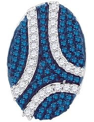 0.46CTW BLUE DIAMOND MICRO-PAVE PENDANT