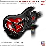 Barbwire Heart Red Skin fits Band Hero, Guitar Hero 5 & World Tour Guitars for XBOX 360 & PS3 (GUITA