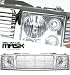 88-98 Chevy / GMC C10 94-99 Tahoe Suburban Yukon Range Rover Style Con Headlight Chrome GRI / Chrome HL