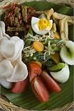 canvas Balinese-style Gado Gado salad. in size: 20 x 30 cm by C. Groenhout