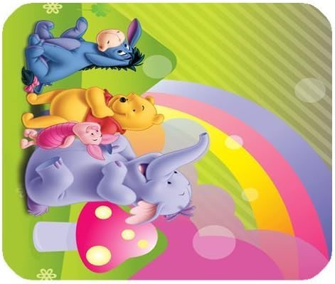 Winnie The Pooh Customized Standard Rectangle Black Mouse Pad Mat