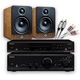 Creative Audio CA-FS1-BW Full-width Separates Stereo System (Onkyo 7355/9155 Black + Q Acoustics 2010 Walnut + Cables). 2 Year Guarantee.