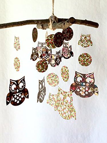 Baby - Owl Paper Gender Neutral Mobile for Baby nursery, crib, office or home - Owl theme. By Liz Taylor Designs