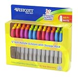 Westcott Teachers Pack, Soft Handle Scissors Blunt, 5 Inches, Assorted Colors (14155)