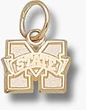 Mississippi State Bulldogs 3/8 M State Charm - 10KT Gold Jewelry