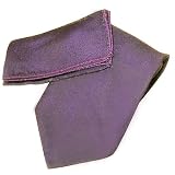 New Mens Deep Purple Tie Necktie Hanky Set