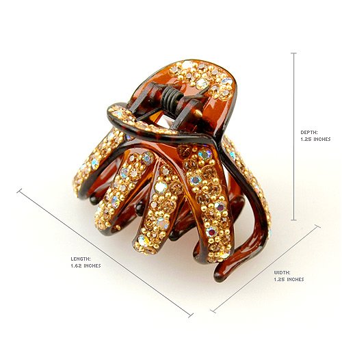 Click here to buy Esteve Golden Amber - Cubitas Avignon Collection (Made in France, Swarovski Crystals, Claw clip).