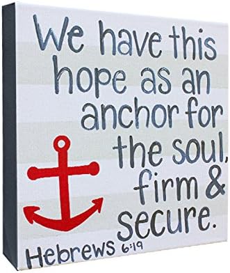 We Have This Hope As an Anchor for the Soul (Hebrews 6:19): Kids Home Decor Canvas Wall Art for Playroom, School, or Daycare