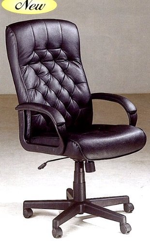 Classic Leather Executive CEO Office Swivel Chair in Black Leather Match On Sale