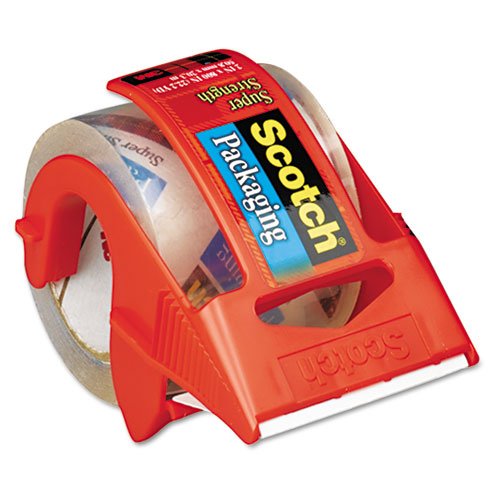Packing Tape,w/ Dispenser,2x800, 6 Rolls,Clear