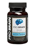ProBRAIN® steigert Konzentration, Gedächtnis und Aufmerksamkeit | Das effektivste, natürliche Nahrungsergänzungsmittel für das Gehirn | Premium Produkt mit Alpha GPC, Mangostan, Ginseng, Omega-3, Bacopa Monnieri, Guarana & Koffein | Für maximale Leistungssteigerung