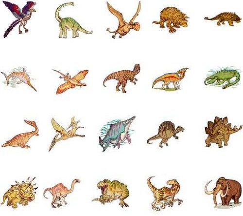 Brother/Babylock Embroidery Machine Card DINOSAURS 1