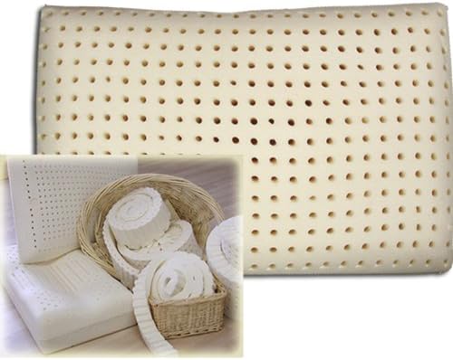 Organic Lifestyle Organic Pillow - Solid Natural Rubber Latex - Neck Support Standard Pillows - Made in Canada - Comes with 3 YEAR WARRANTY AGAINST MANUFACTURER'S DEFECTS