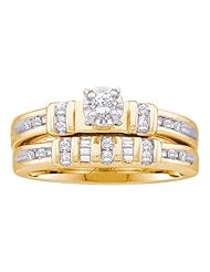 0.28CTW DIAMOND ROUND CENTER BRIDAL SET