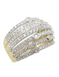 14k Yellow Gold 1.85ctw Diamond Cocktail Ring LR522Y Size 7.5