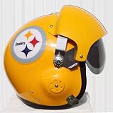 Pittsburgh Steelers Throwback Fighter Pilot Helmet - NFL Football USAF Military Motorcycle