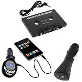 GTMax White USB Car Charger Power Adapter+White Car Audio Tape Cassette Adapter+3.5mm LED FM Transmitter Car Kit For Apple iPod Nano 6th / iPod Shuffle 4th / iPod Touch 4th / iPhone 3G S / iPod Nano 5th / iPhone 3G / iPod Shuffle 3rd