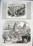 二人三脚の軍の体育競技 Woolwich 1866 二人三脚