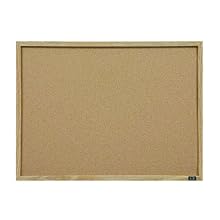 Quartet Cork Bulletin Board, 23-Inch x 35-Inch, Oak Finish Frame (35-380352)