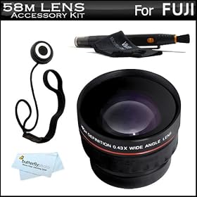 Vivitar 58mm Wide Angle Lens Kit For Fuji FujiFilm Finepix HS20 EXR, HS30EXR, HS30 EXR,... by Butterfly&node=172282