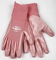 Women's Pink Coated Gloves