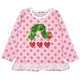 アスナロ（トップス 長袖tシャツ） 長袖Tシャツ ベビー はらぺこあおむし プリント フリル カットソー Tシャツ90 ピンク