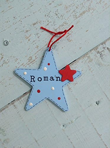 Personalised handmade star plaque keepsake gift tag