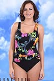 Longitude Thailand Sash Tank One Piece Swimsuit - Plus Size Swimsuit Plus Size Swimsuits
