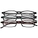 Classic Traditional Readers Half Eye Style Magnifying Reading Glasses +5.0 Set of 3 Pairs ValuPac