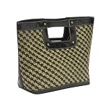 Magid Herringbone Matte Cut Out Tote,Black/Natural,one size Review