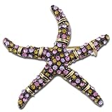 Pugster Starfish October Birthstone Brooches And Pins